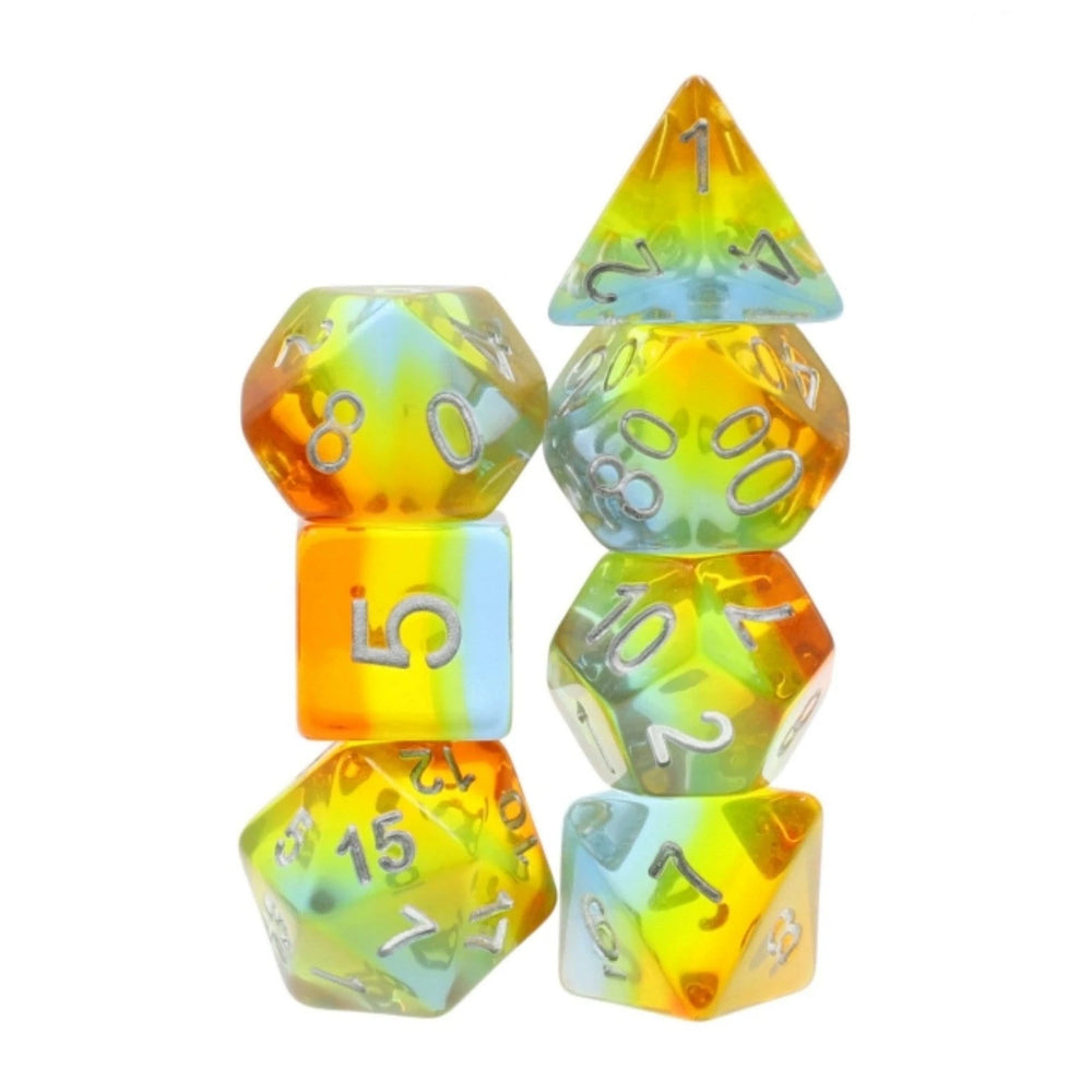 Yellow Aurora RPG Dice Set