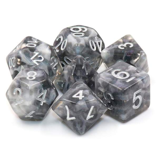 Snowy Crystal RPG Dice Set