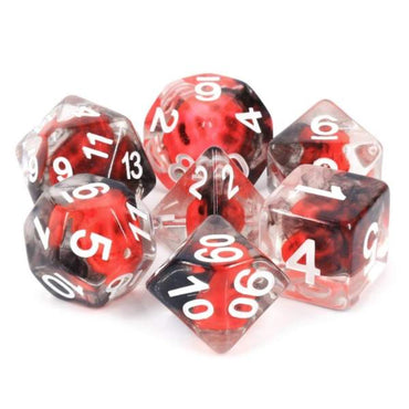 Flame Skull RPG Dice Set