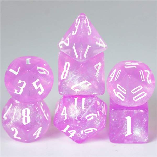 Magician's Pink RPG Dice Set