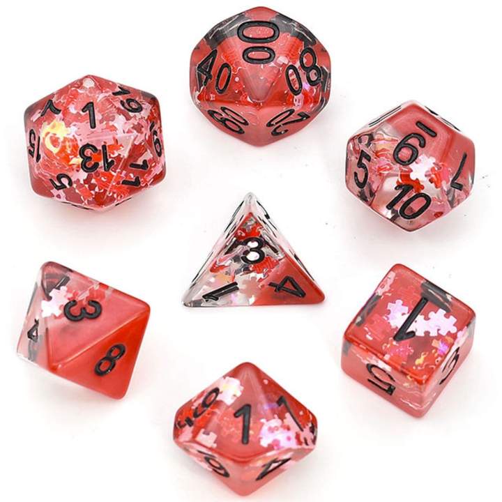 Red Dreamlike RPG Dice Set