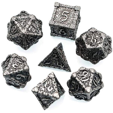 Dagger of Venom: Silver RPG Metal Barrel Dice Set