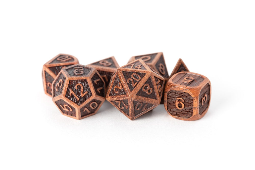 Wood Dice Set: Rose Wood