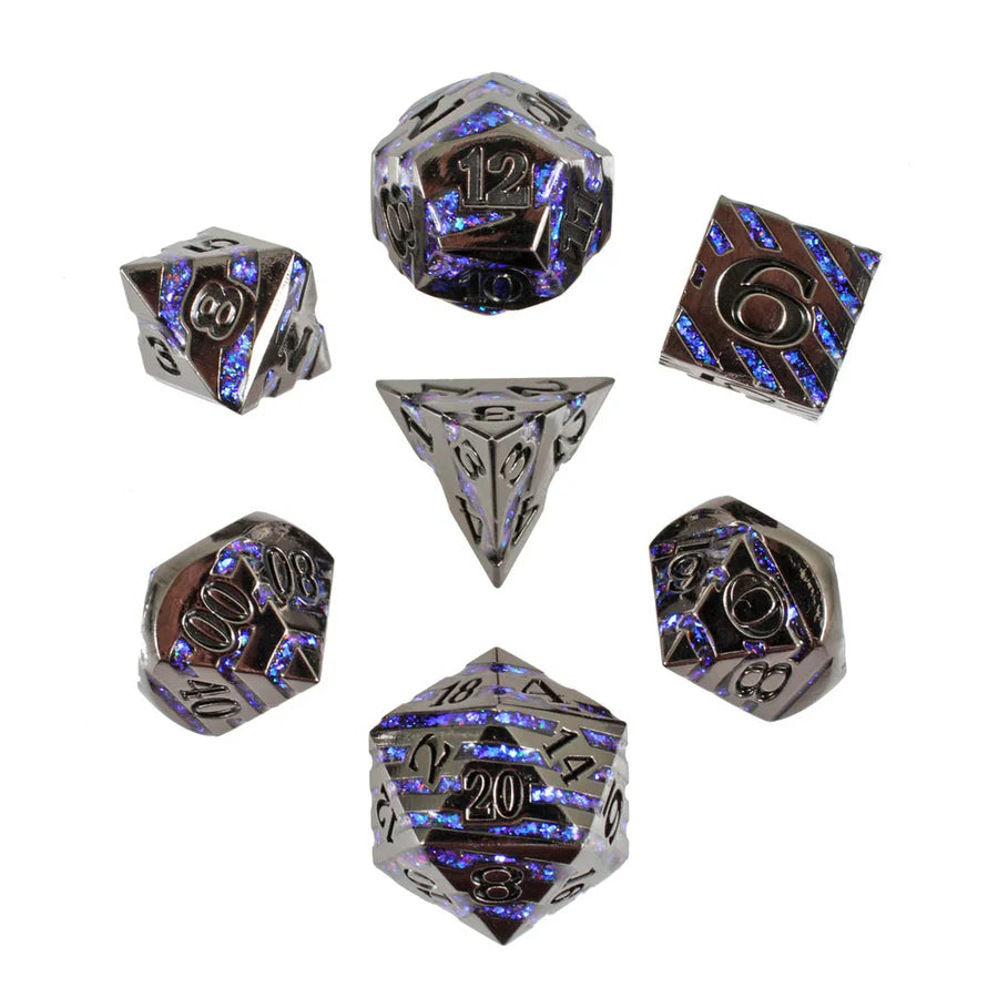 Metal RPG Dice Set: Banded - Star Slash
