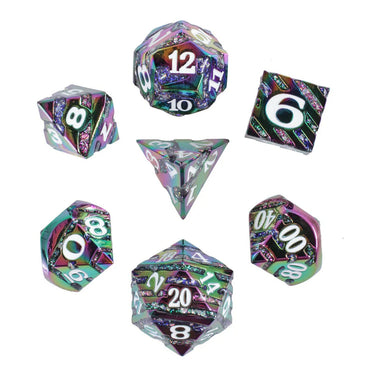Metal RPG Dice Set: Banded - Stardust