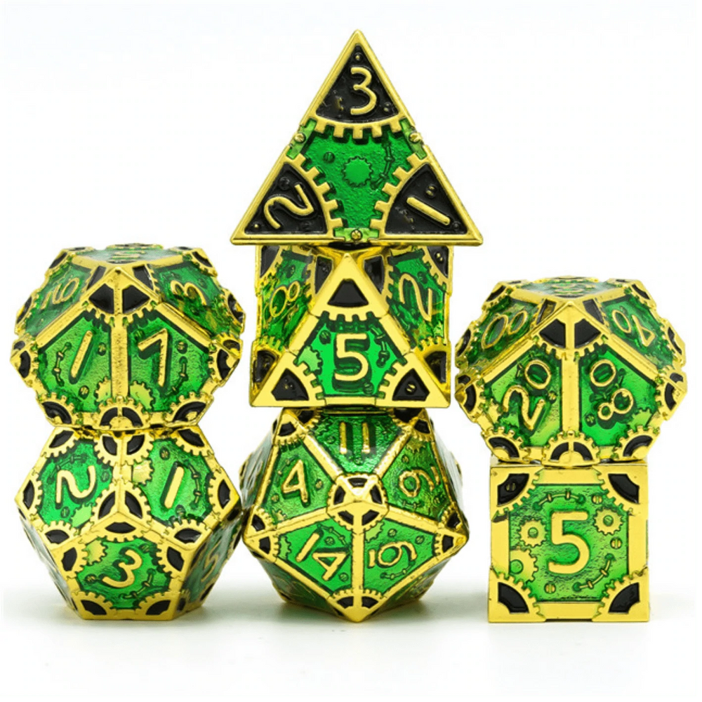 SteamPunk Wild Ivy RPG Metal Dice Set