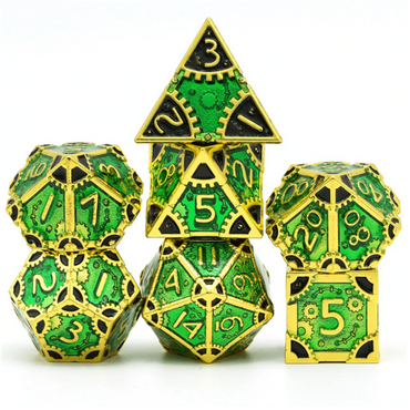 SteamPunk Wild Ivy RPG Metal Dice Set