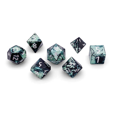 Aluminum RPG Dice Set: Troll's Blood
