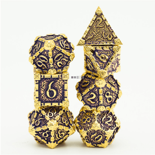 Dagger of Venom: Royal Purple RPG Metal Dice Set