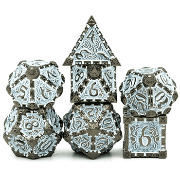 Dagger of Venom: White and Black RPG Metal Dice Set