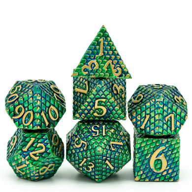 Dragon Scale: Venom Metal RPG Dice Set