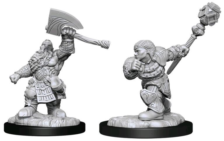 MTG Mini (W02): Dwarf Fighter & Cleric