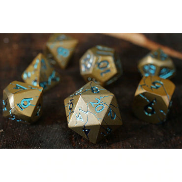 Warworn Gold RPG Metal Dice Set