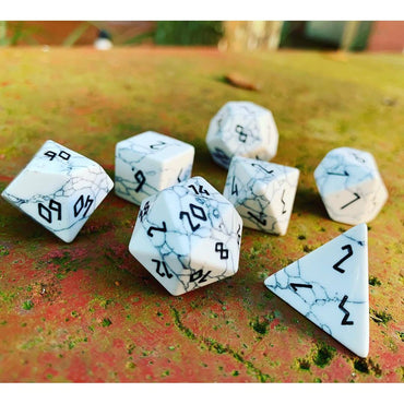 Gemstone Dice: White Howlite