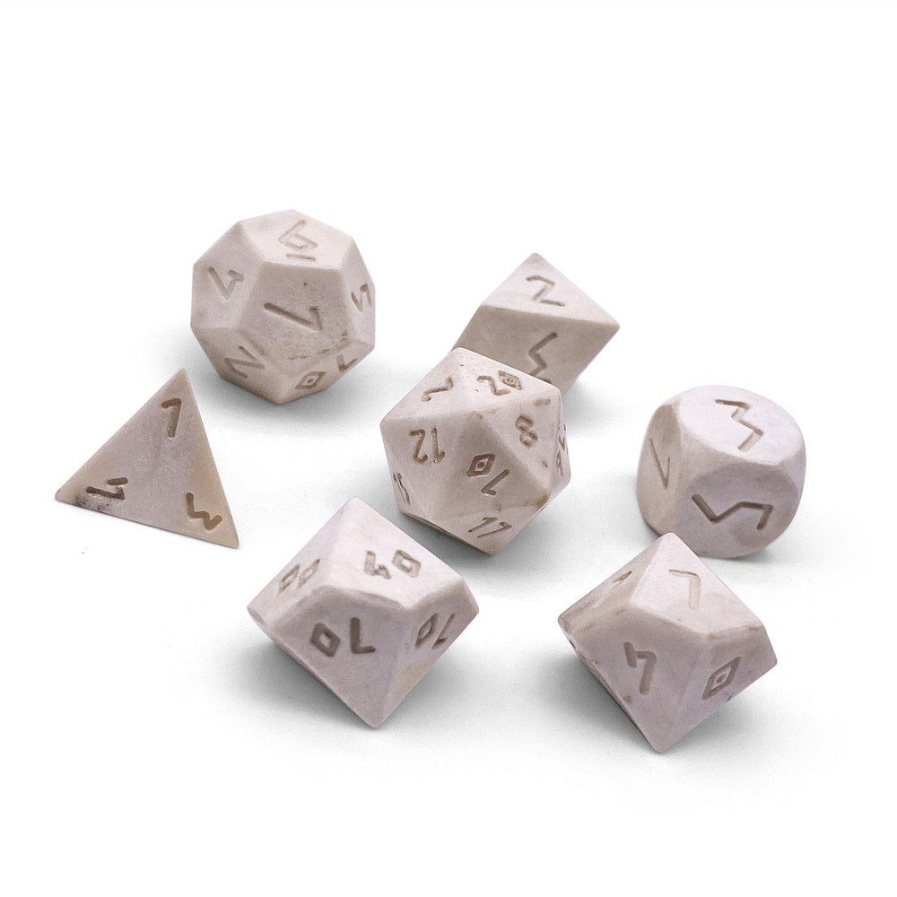 Bone RPG Dice Set: Whitetail Deer Antler