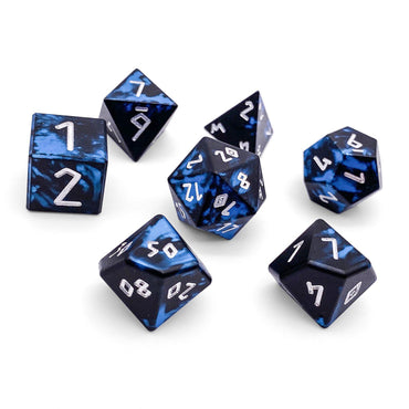 Aluminum RPG Dice Set: Willow O' Wisp