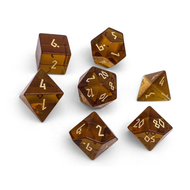 Gemstone Dice: Amber Citrine Zircon