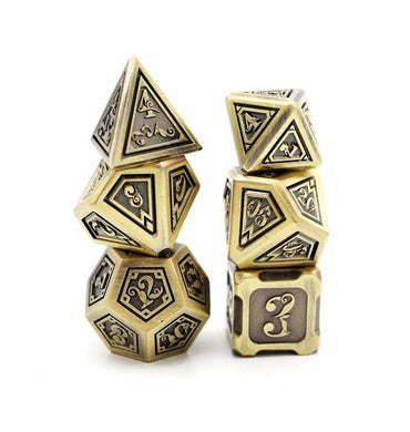 Alchemist Metals RPG Dice Set: White Gold
