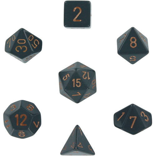 RPG Dice Set: Opaque - Dark Grey/Copper