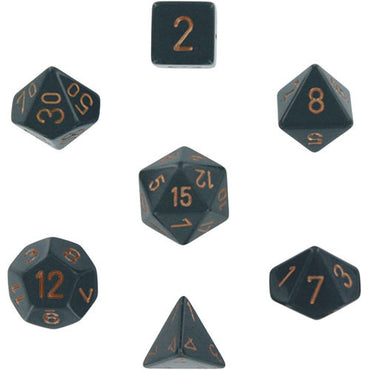 RPG Dice Set: Opaque - Dark Grey/Copper