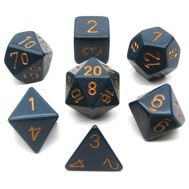 RPG Dice Set: Opaque - Dusty Blue/Copper