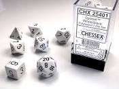 RPG Dice Set: Opaque - White/Black