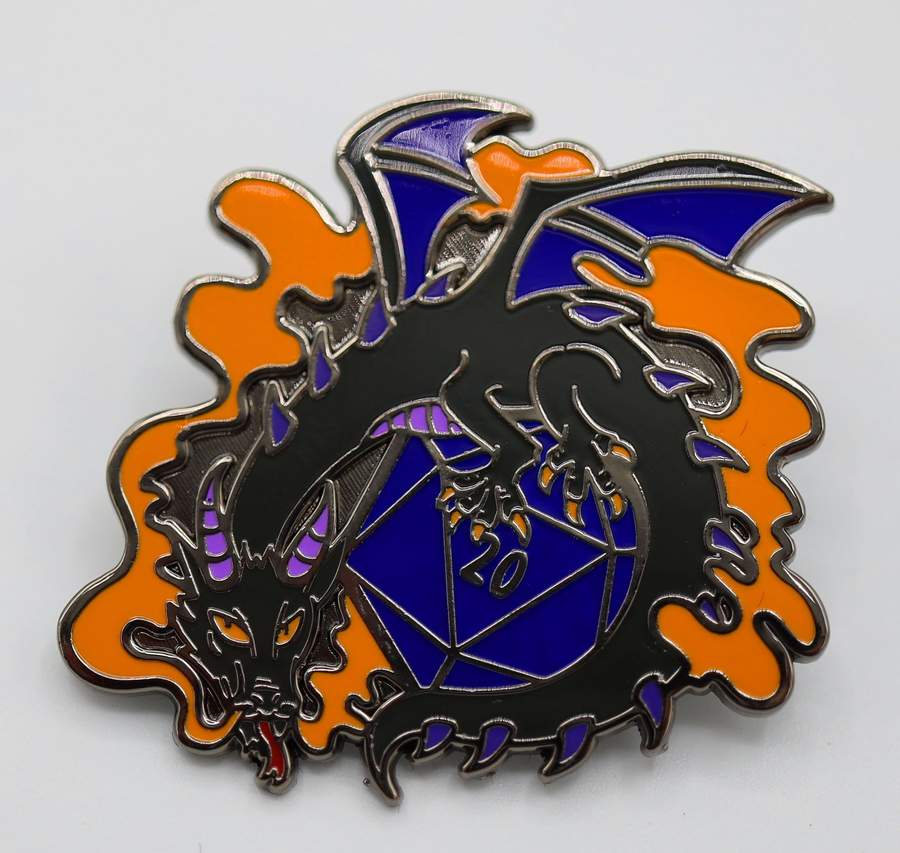 Dice Dragon Pin Smoke