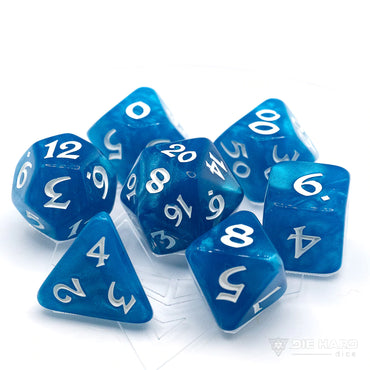 Die Hard Dice RPG Dice Set: Elessia Wish Song w/ White