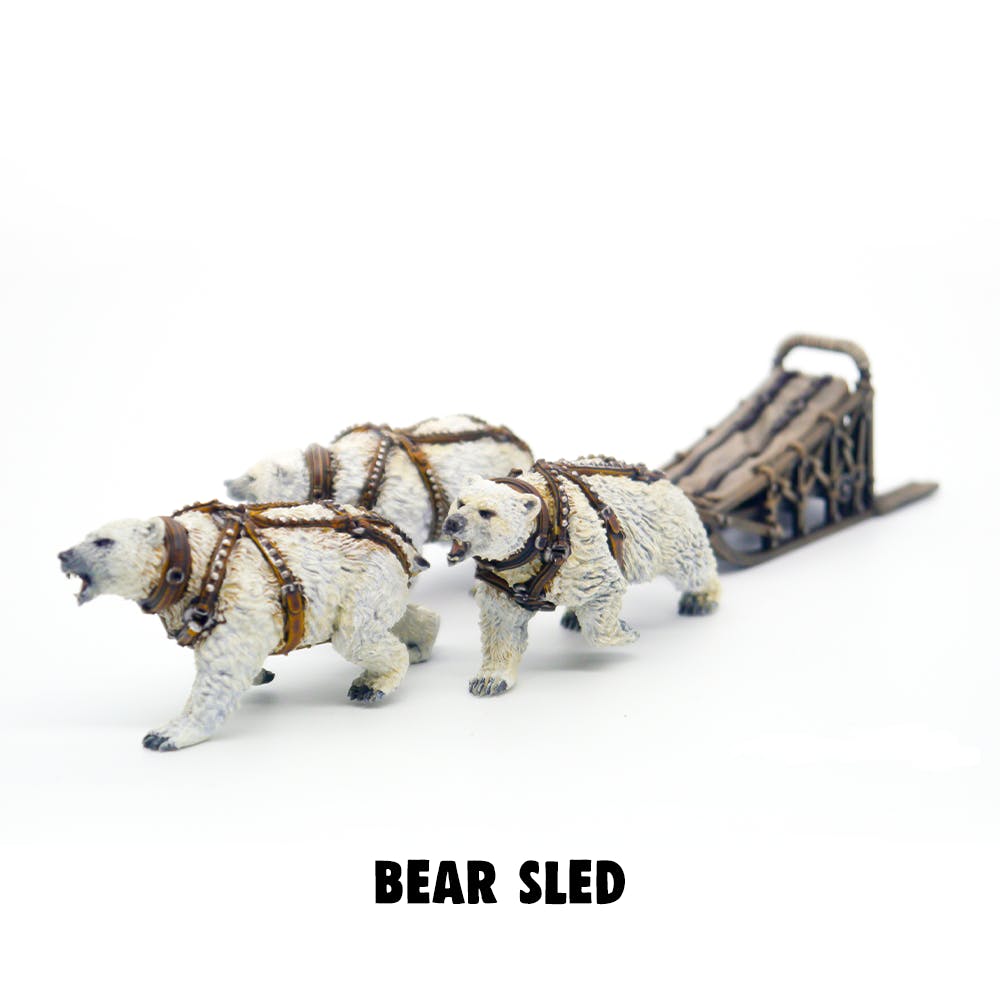 Bear Sled Mini (Painted)