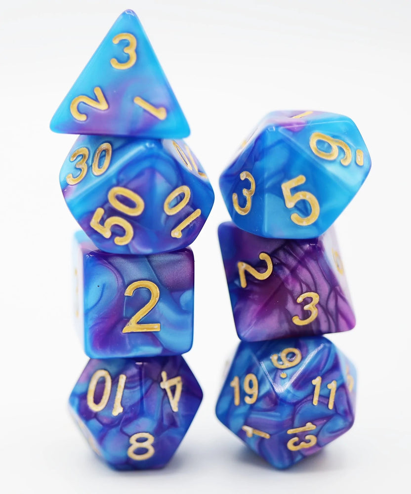 Delphinium RPG Dice Set