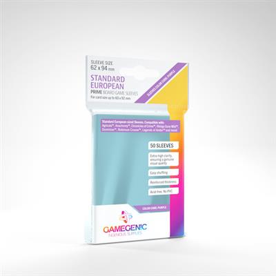 Prime Board Game Sleeves: "Standard European" 62x94mm (50)