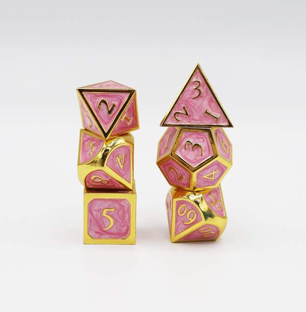 Gold Bubblegum RPG Dice Set