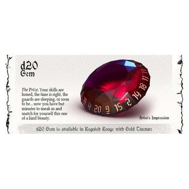 PolyHero Dice Rogue Dice: d20 Gem: Roguish Rouge