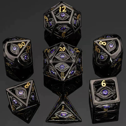 Dragon's Eye Hollow Dice: Purple Gems