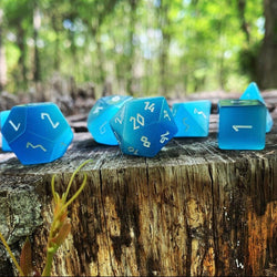 Gemstone Dice: Aquamarine Cat's Eye