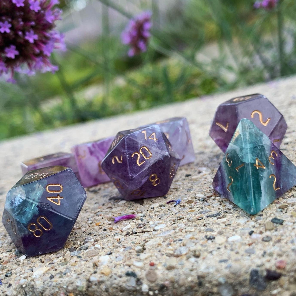 Gemstone Dice: Purple Fluorite