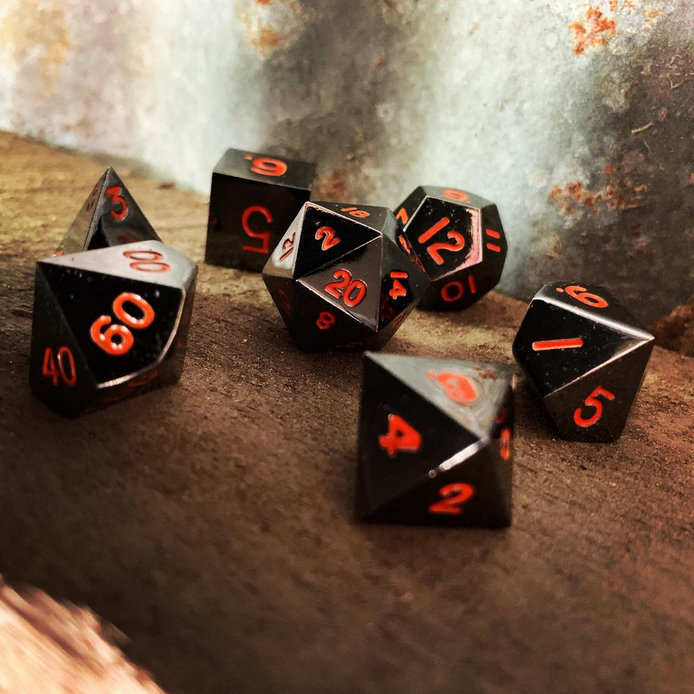 Norse Foundry Metal Dice Black Lava