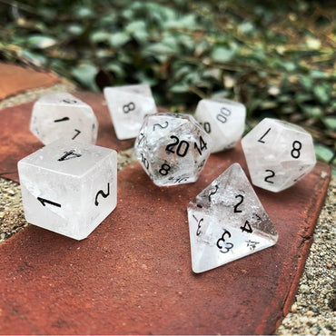 Gemstone Dice: Clear Crystal Quartz