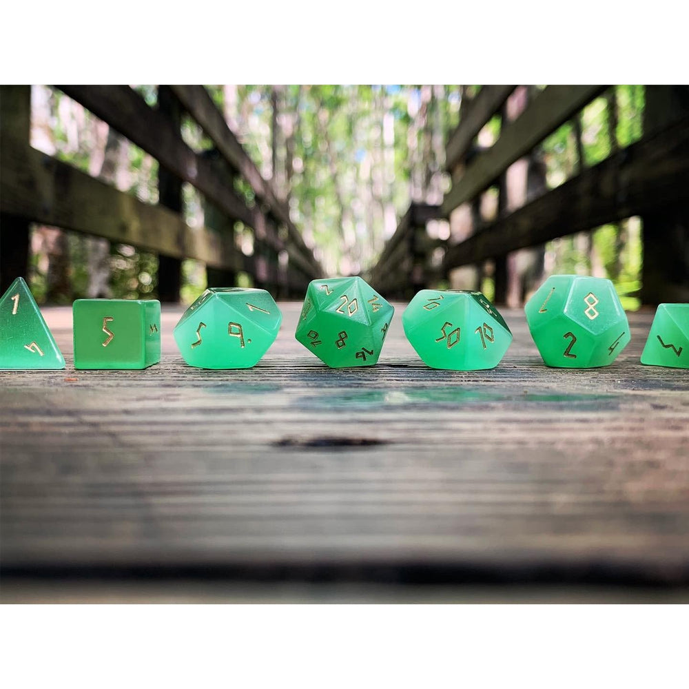 Gemstone Dice: Green Cat's Eye