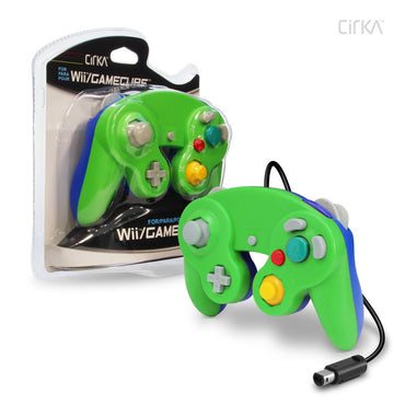 Cirka Wired Wii/GCN Controller - Green/Blue