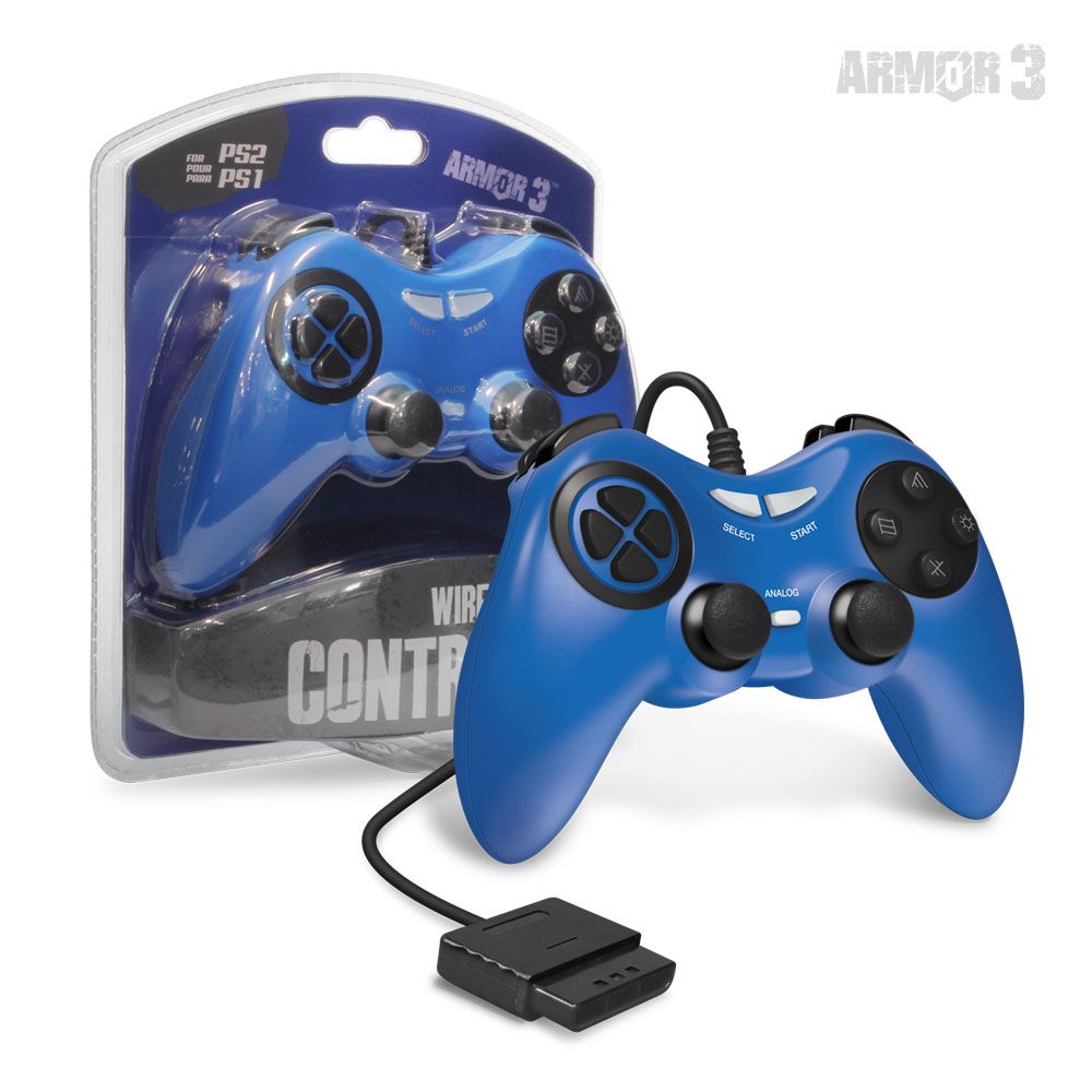 PS2 Wired Controller (Blue)