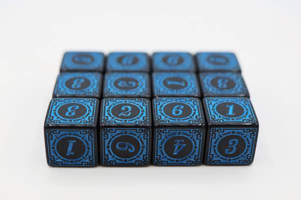 Magic Burst D6 Set - Blue - 12 piece D6's