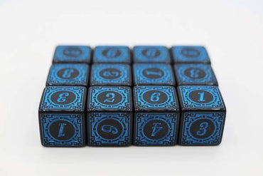 Magic Burst D6 Set - Blue - 12 piece D6's