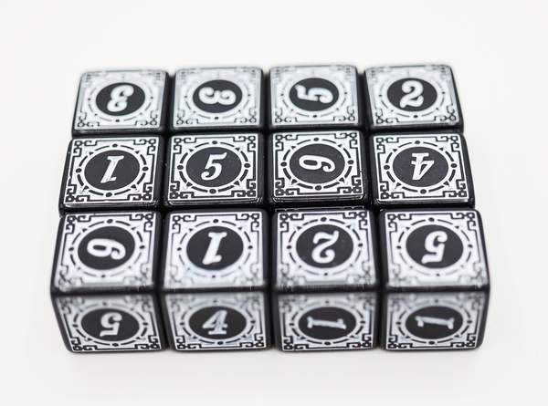 Magic Burst D6 Set - White - 12 piece D6's