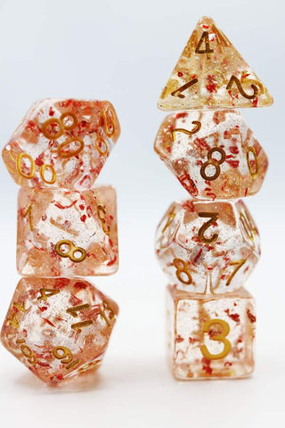 Metallic Ruby RPG Dice Set