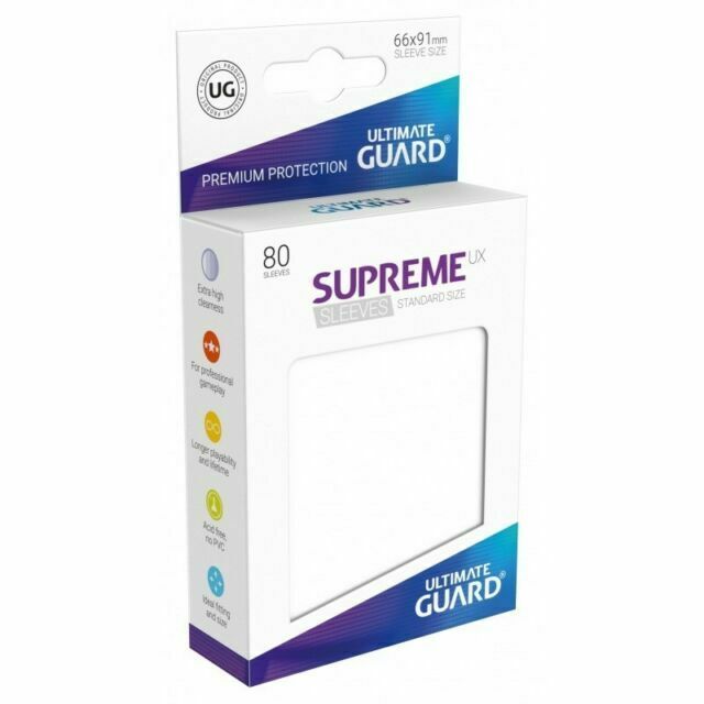 Ultimate Guard Supreme 80 ct Sleeves Standard White
