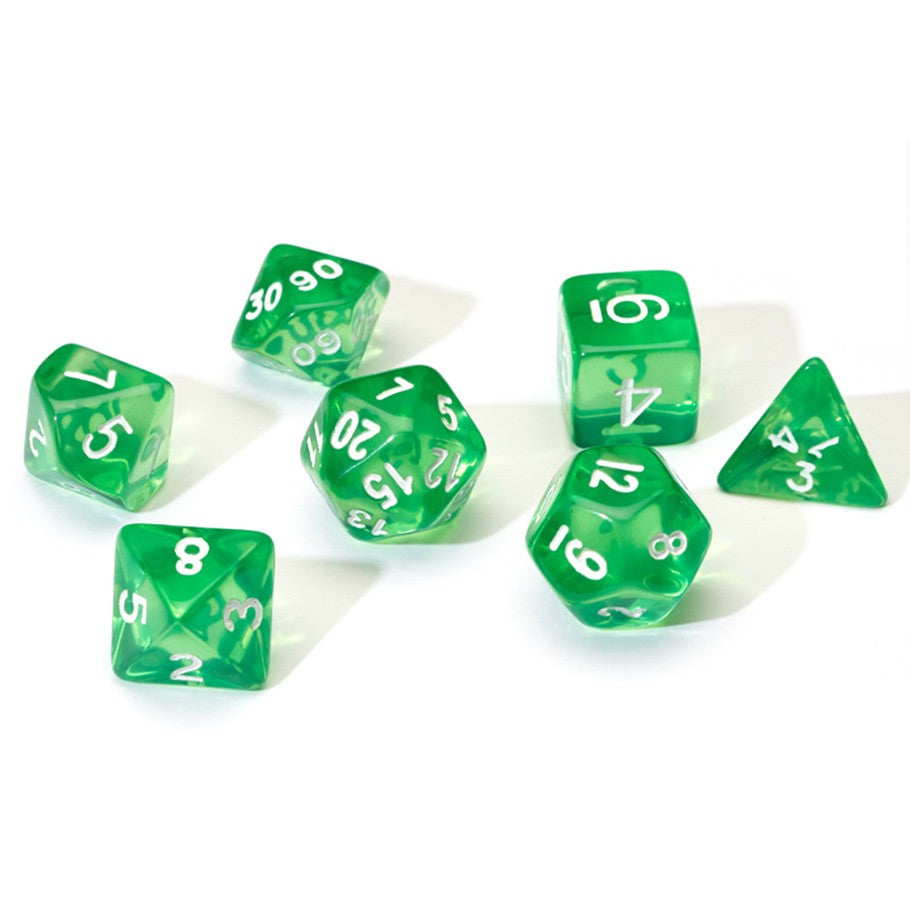 Sirius Dice: Green Transparent RPG Set