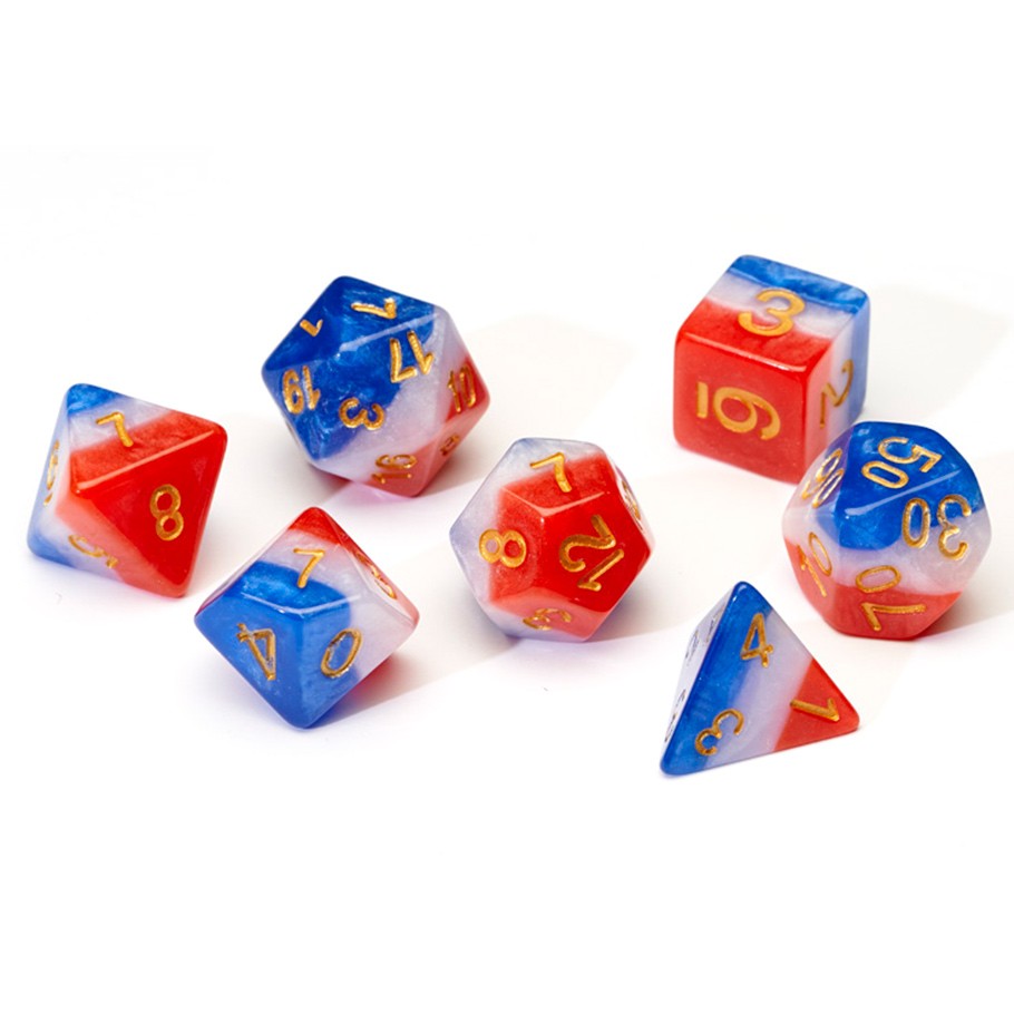 Sirius Dice: America Semi-Transparent RPG Set