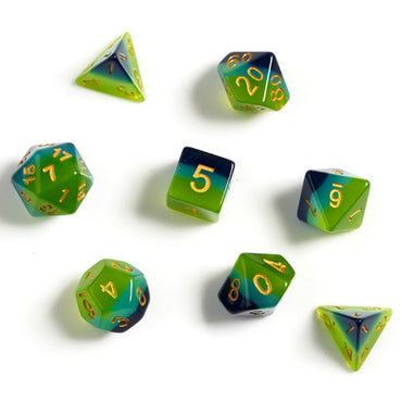 Sirius Dice: Green and Blue Translucent RPG Set