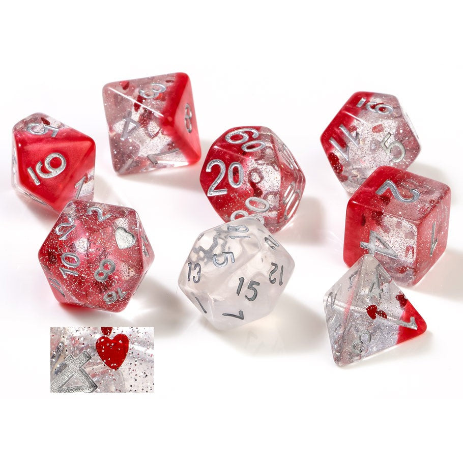 Sirius Dice: Hearts Translucent RPG Set